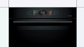 Духовой шкаф Bosch HSG856XC7 электрический, шириной 59.4 см, черный, EcoClean очистка 7