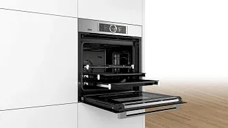 Духовой шкаф-пароварка Bosch HSG636XS6 электрический, шириной 59.4 см, нержавеющая сталь, EcoClean очистка 5