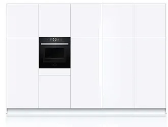 Духовой шкаф с микроволнами и паром Bosch HNG6764B6 электрический, шириной 59.4 см, черный, пиролитическая очистка 7