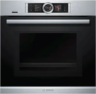 Духовой шкаф с микроволнами и паром Bosch HNG6764S6 электрический, шириной 59.4 см, нержавеющая сталь, пиролитическая очистка