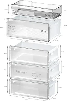 Двухкамерный холодильник Bosch KGN497WDF 7