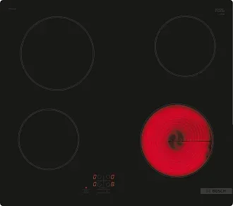 Электрическая варочная панель Bosch PKE611AA1R на 4 конфорки, шириной 59.2 см, черный