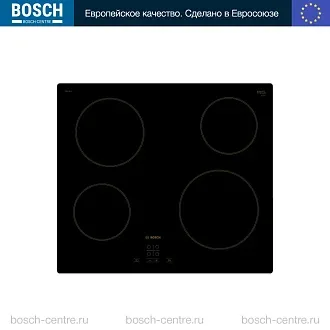 Электрическая варочная панель Bosch PKE611BA1R на 4 конфорки, шириной 59.2 см, черный