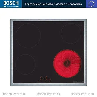Электрическая варочная панель Bosch PKE645BB2 на 4 конфорки, шириной 58.3 см, черный