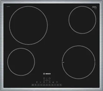 Электрическая варочная панель Bosch PKE645FP1E на 4 конфорки, шириной 58.3 см, черный
