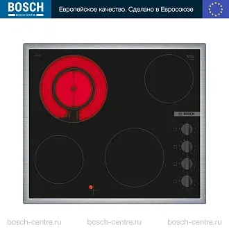 Электрическая варочная панель Bosch PKF645CA2E на 4 конфорки, шириной 58.3 см, черный