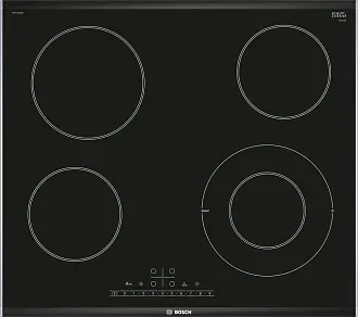 Электрическая варочная панель Bosch PKF675FP1E на 4 конфорки, шириной 60.6 см, черный