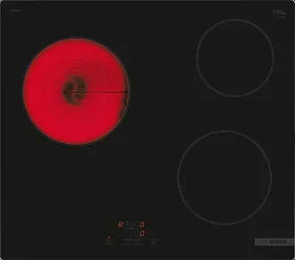 Электрическая варочная панель Bosch PKM611BA2R на 3 конфорки, шириной 59.2 см, черный