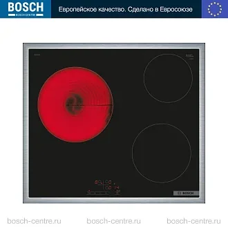Электрическая варочная панель Bosch PKM645BB2E на 3 конфорки, шириной 58.3 см, черный
