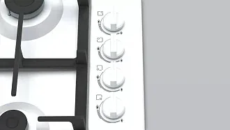 Газовая варочная панель Bosch PBP6C2B92R на 4 конфорки, шириной 58 см, белый 4