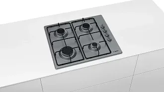 Газовая варочная панель Bosch PBP6C5B82O на 4 конфорки, шириной 58 см, нержавеющая сталь 5