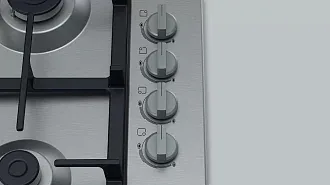 Газовая варочная панель Bosch PBP6C5B93R на 4 конфорки, шириной 58 см, нержавеющая сталь 6