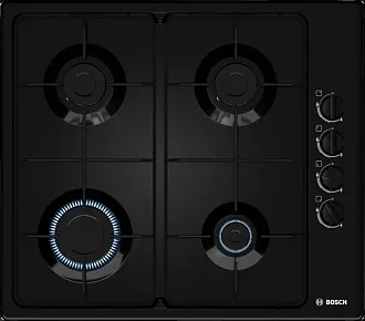 Газовая варочная панель Bosch PBP6C6B82Q на 4 конфорки, шириной 58 см, черный 5