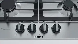 Газовая варочная панель Bosch PCH6A5B90R на 4 конфорки, шириной 58.2 см, нержавеющая сталь 6