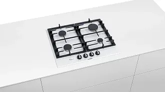 Газовая варочная панель Bosch PCP6A2B90R на 4 конфорки, шириной 58.2 см, белый 3
