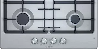 Газовая варочная панель BOSCH PGH6B5O92R на 4 конфорки, шириной 58.2 см, нержавеющая сталь 2