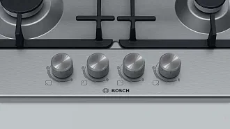 Газовая варочная панель Bosch PGH6B5O93R на 4 конфорки, шириной 58.2 см, нержавеющая сталь 3