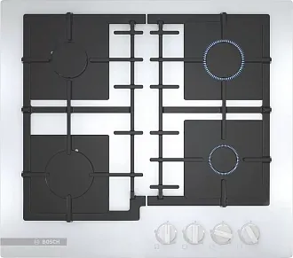 Газовая варочная панель Bosch PNP6B2B92R на 4 конфорки, шириной 59 см, белый 5