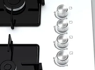 Газовая варочная панель Bosch POP7C2O12O на 4 конфорки, шириной 67 см, белый 2