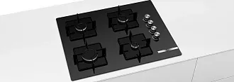 Газовая варочная панель Bosch POP7C6O12O на 4 конфорки, шириной 67 см, черный 5