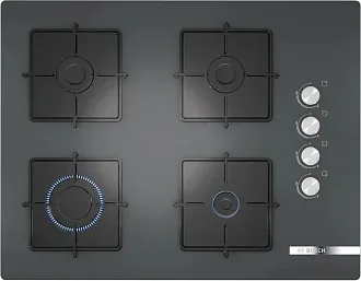 Газовая варочная панель Bosch POP7C9O12O на 4 конфорки, шириной 67 см, серый