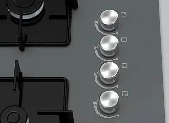 Газовая варочная панель Bosch POP7C9O12O на 4 конфорки, шириной 67 см, серый 4