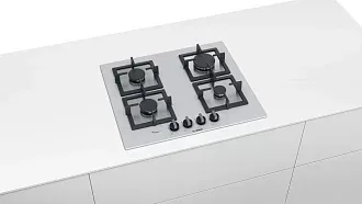 Газовая варочная панель Bosch PPP6A2B20O на 4 конфорки, шириной 59 см, белый 7
