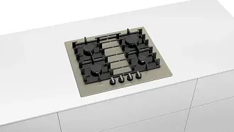 Газовая варочная панель Bosch PPP6A8B91R на 4 конфорки, шириной 59 см, кварц 4