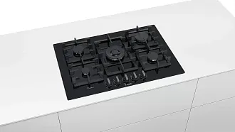 Газовая варочная панель Bosch PPQ7A6B90R на 5 конфорки, шириной 75.2 см, черный 6