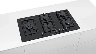 Газовая варочная панель Bosch PPS9A6B90 на 5 конфорки, шириной 91.5 см, черный 5