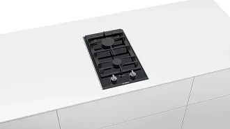 Газовая варочная панель Bosch PRB3A6D70M на 2 конфорки, шириной 30.6 см, черный 8