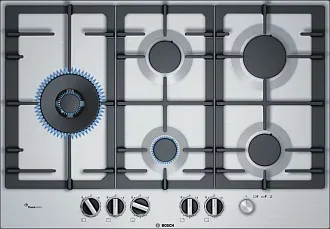 Газовая варочная поверхность Bosch PCS7A5M90 на 5 конфорки, шириной 75 см, нержавеющая сталь 4