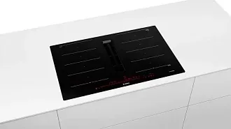 Индукционная варочная с вытяжкой Bosch PXX821D66E на 4 конфорки, шириной 79.2 см, черный 4
