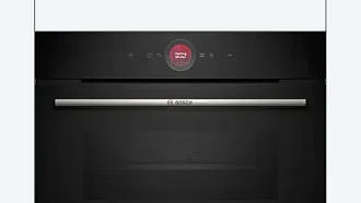 Компактный духовой шкаф Bosch CBG7341B1 электрический, шириной 59.4 см, черный, EcoClean очистка 7