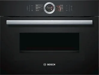 Компактный духовой шкаф Bosch CMG636BB1 электрический, шириной 59.5 см, черный, EcoClean очистка