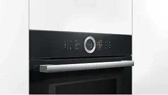 Компактный духовой шкаф Bosch CMG636BB1 электрический, шириной 59.5 см, черный, EcoClean очистка 3