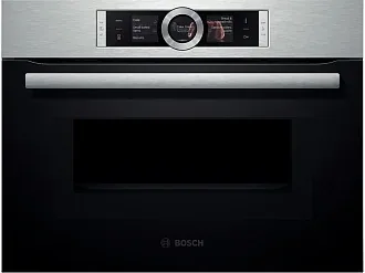 Компактный духовой шкаф Bosch CMG636BS1 электрический, шириной 59.5 см, нержавеющая сталь, EcoClean очистка