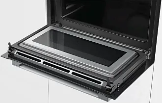 Компактный духовой шкаф Bosch CMG656BS1 электрический, шириной 59.4 см, нержавеющая сталь, EcoClean очистка 3