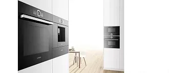 Компактный духовой шкаф Bosch CMG676BB1 электрический, шириной 59.5 см, черный, пиролитическая очистка 8