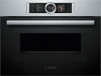 Компактный духовой шкаф Bosch CMG676BS1 электрический, шириной 59.5 см, нержавеющая сталь, пиролитическая очистка
