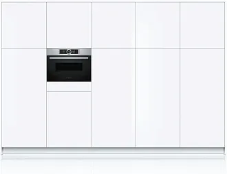 Компактный духовой шкаф Bosch CMG676BS1 электрический, шириной 59.5 см, нержавеющая сталь, пиролитическая очистка 5