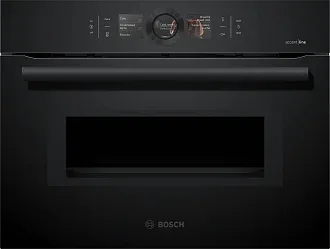 Компактный духовой шкаф Bosch CMG836NC1 электрический, шириной 59.4 см, черный, EcoClean очистка