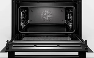 Компактный духовой шкаф Bosch CMG836NC1 электрический, шириной 59.4 см, черный, EcoClean очистка 3