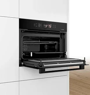 Компактный духовой шкаф Bosch CMG836NC1 электрический, шириной 59.4 см, черный, EcoClean очистка 4