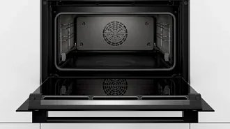 Компактный духовой шкаф Bosch CSG 856 RC7 электрический, шириной 59.4 см, черный, EcoClean очистка 3