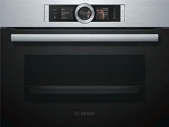 Компактный паровой духовой шкаф Bosch CSG 636 BS3 электрический, шириной 59.4 см, нержавеющая сталь, EcoClean очистка