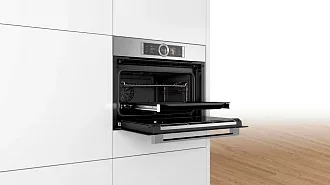 Компактный паровой духовой шкаф Bosch CSG656RS2 электрический, шириной 59.4 см, нержавеющая сталь, EcoClean очистка 5