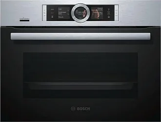 Компактный паровой духовой шкаф Bosch CSG656RS7 электрический, шириной 59.4 см, нержавеющая сталь, EcoClean очистка