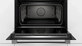 Компактный паровой духовой шкаф Bosch CSG656RS7 электрический, шириной 59.4 см, нержавеющая сталь, EcoClean очистка 6