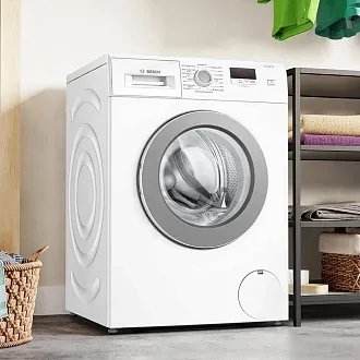Стиральная машина Bosch WAJ2407EPL 1200 об/мин, белый, инверторный EcoSilenceDrive двигатель 2